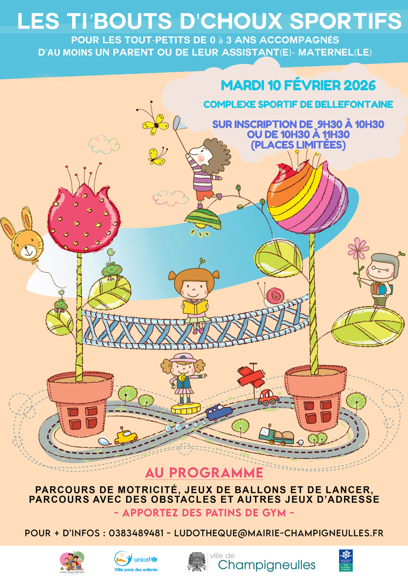 P'tits bouts de choux sportifs - mardi 10.02 - Complexe sportif Bellefontaine