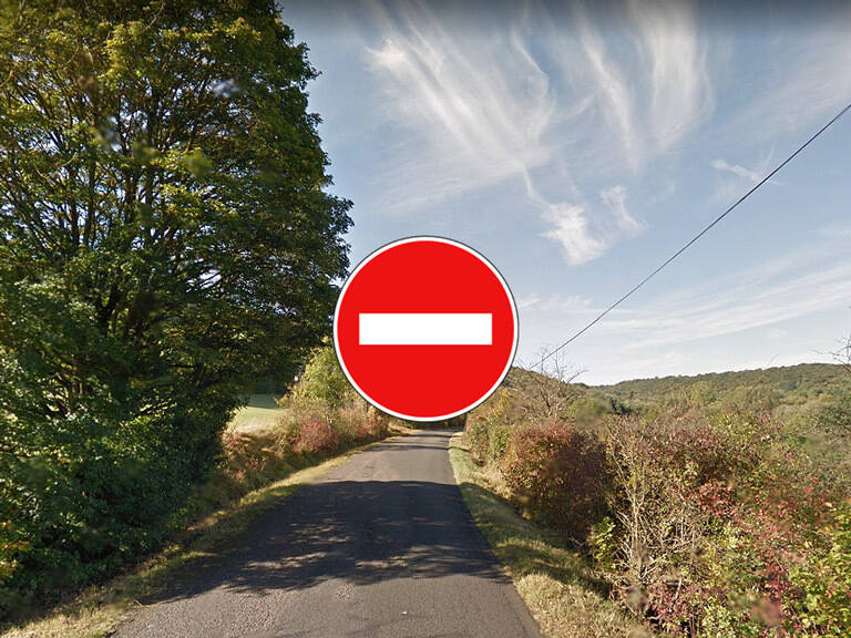route pont vache interdit