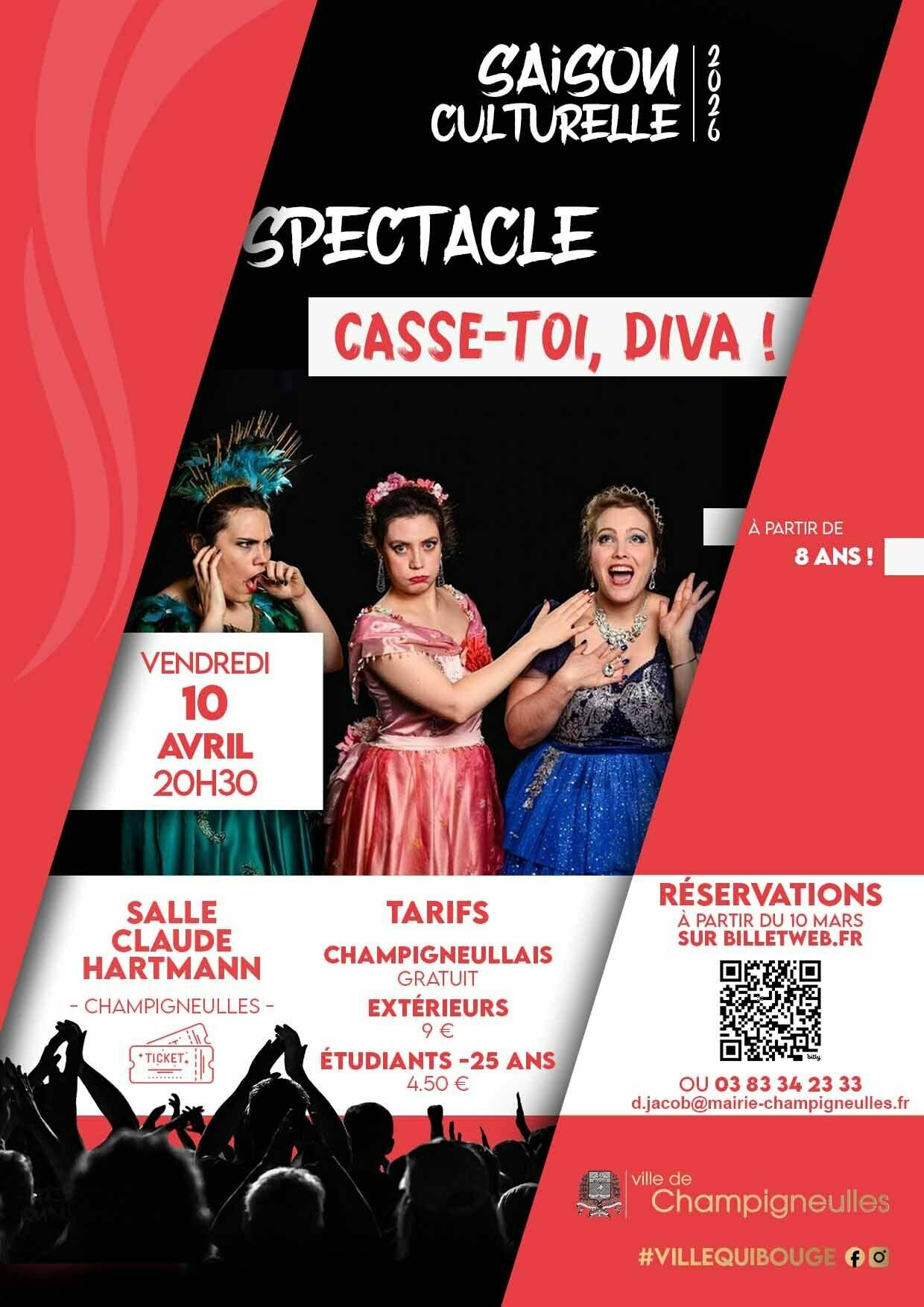 Saison culturelle - soirée spectacle - 10 avril 20h30 - salle Claude HARTMANN.