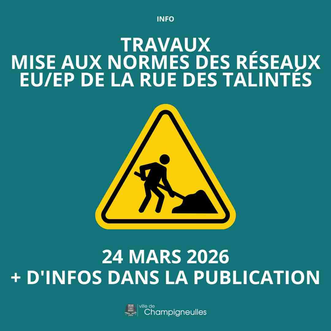 Infos - Travaux - rue des Talintés