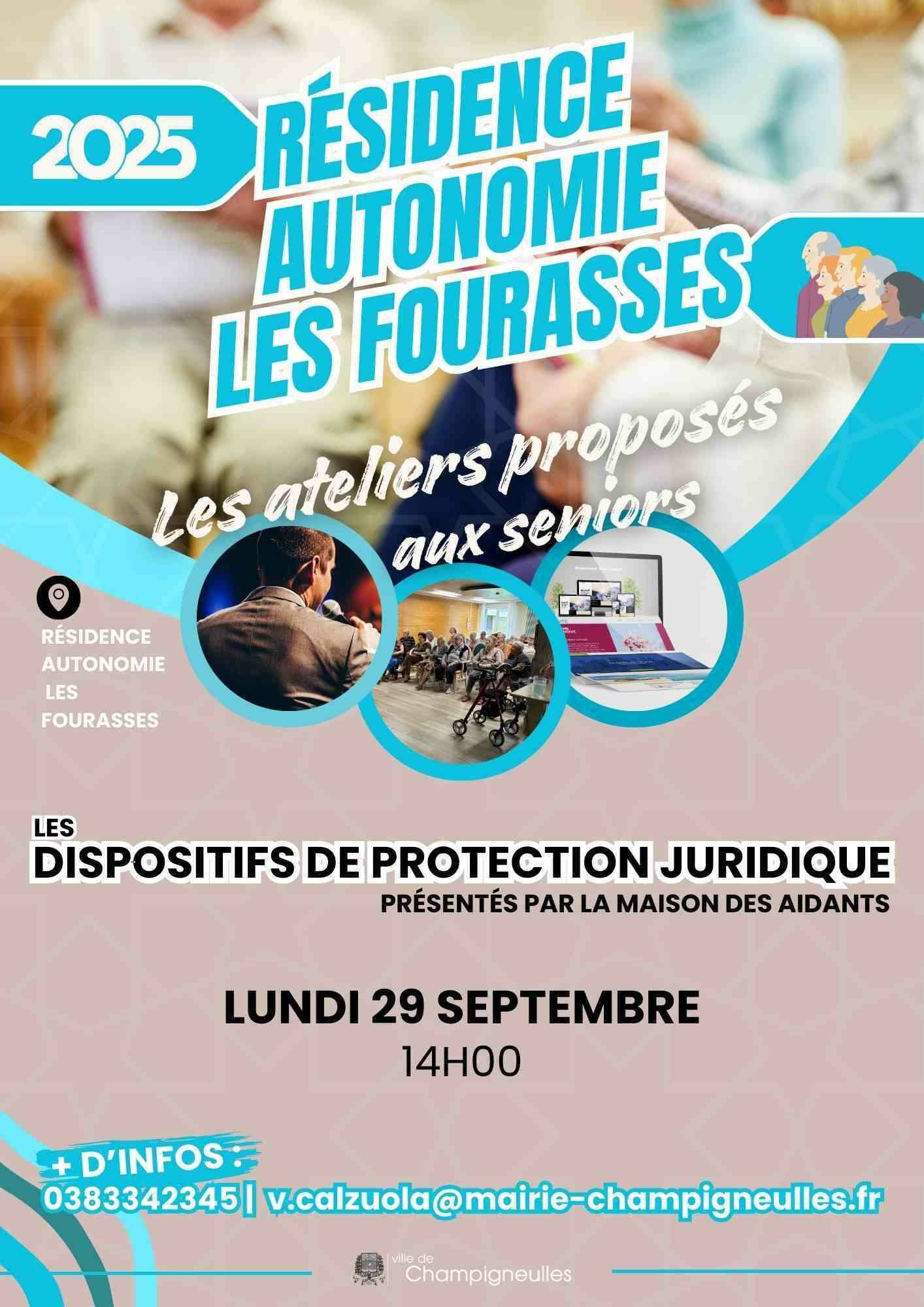 RDV "Protection juridique" - 29 sept. 14h - Résidence les Fourasses