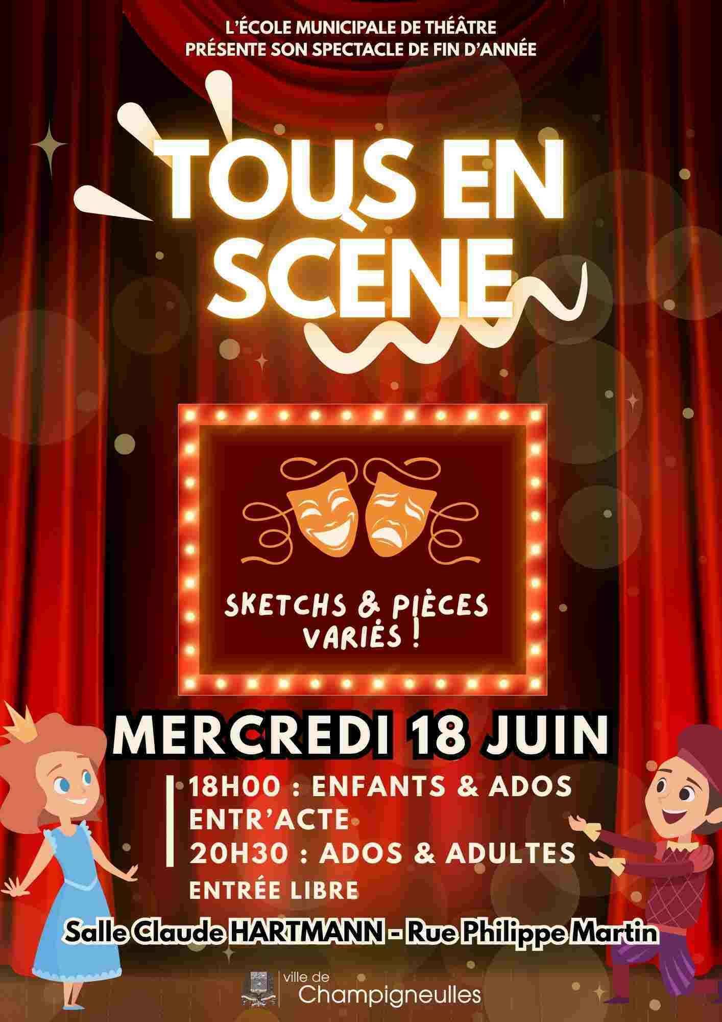 Tous en scène - un rendez-vous de l'école de théâtre - 18 juin 2025